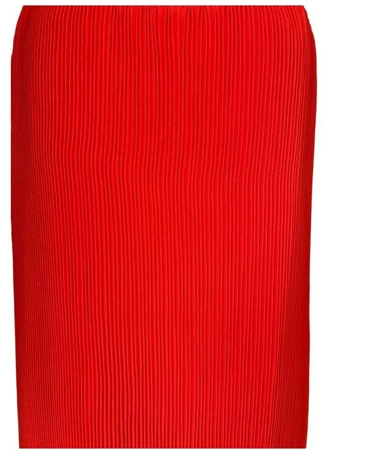 MILLY Bianca Dress Sleeveless Pleated Coral Orange Cocktail Ruffle Hem 10 NWOT - Image 11