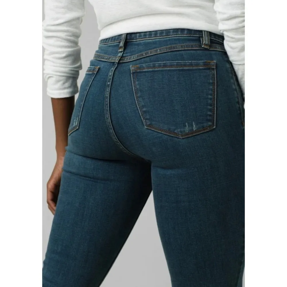 NEW Prana Sienna Jean Mid Rise Womens True Blue Organic Cotton Size 4/27 - Image 4