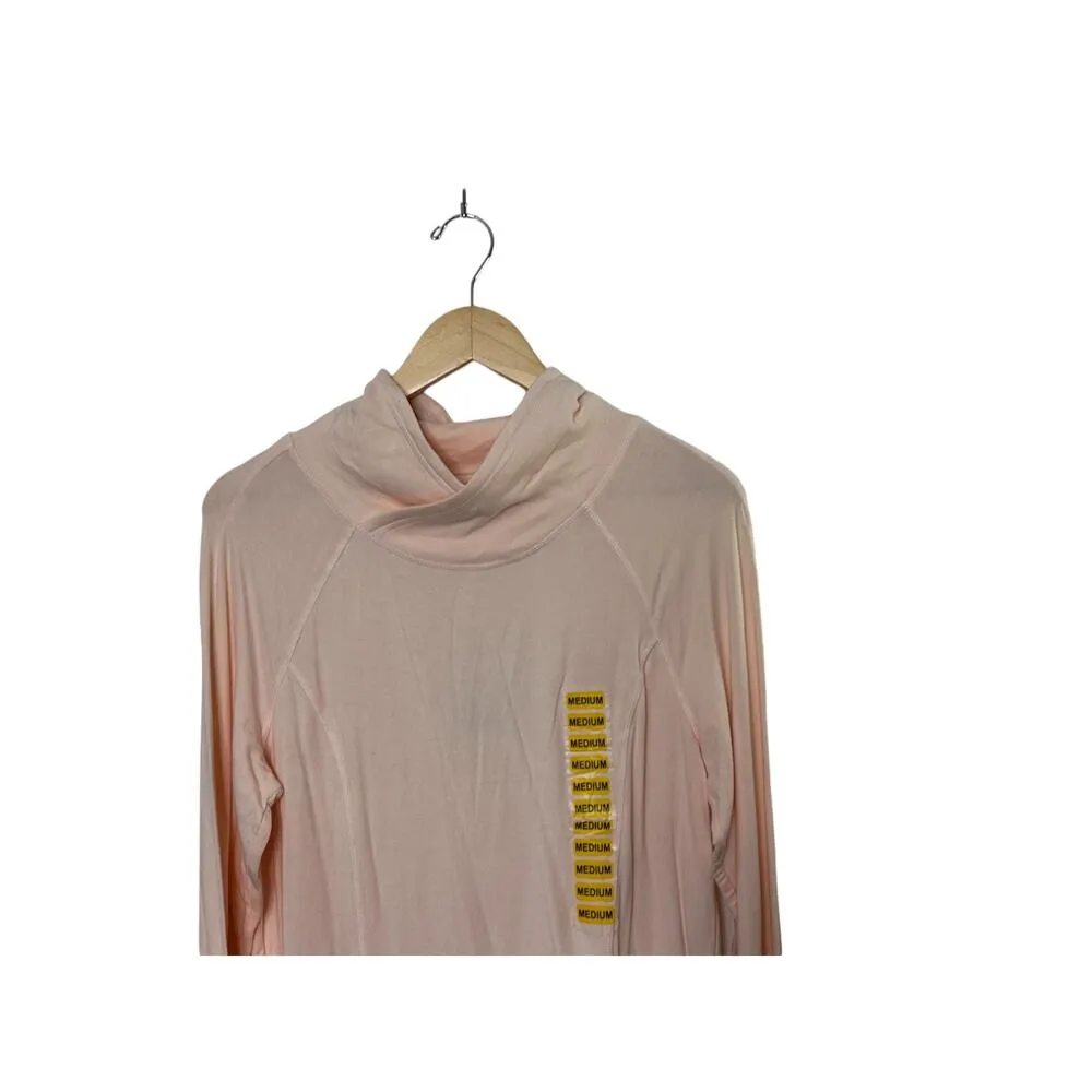 Yogalicious Ballerina Pink Long Sleeve Relaxed Fit Top Pockets & Thumbholes Sz M - Image 2