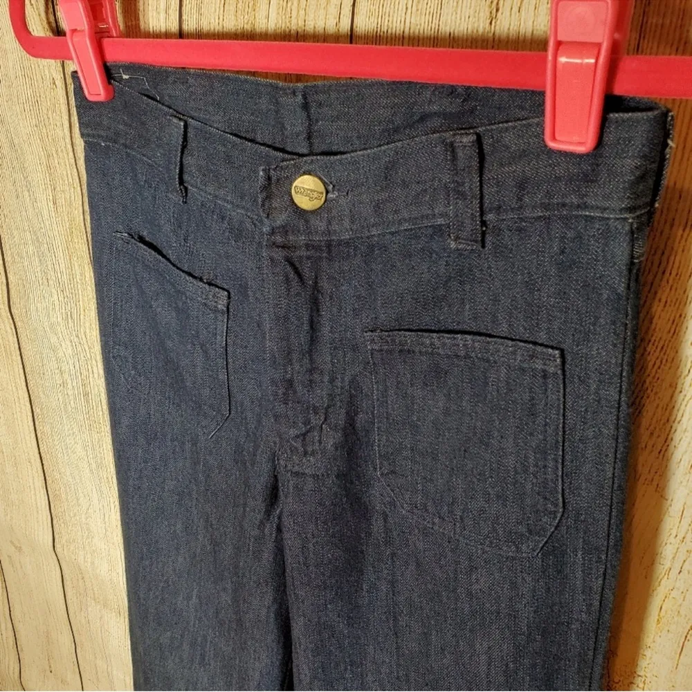 Rare Vintage wrangler dead stock Flared Jeans student fit made in the USA NWT 27 - Image 12