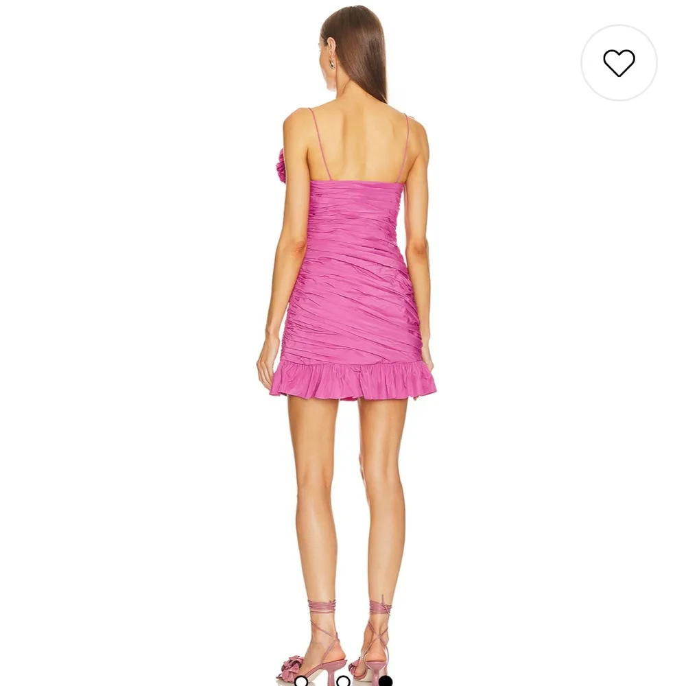 Broken zipper LoveShackFancy Jessilyn Dress in Pomegranate Pink - Image 3