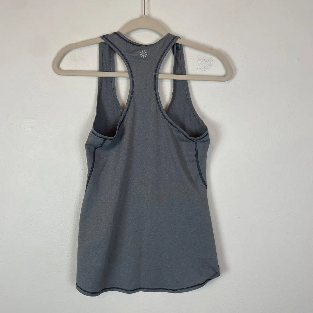 Athleta Women's XS Gray Chi Tank Top Heathered Racerback Loose Fit Yoga‎ Relaxed - Image 7