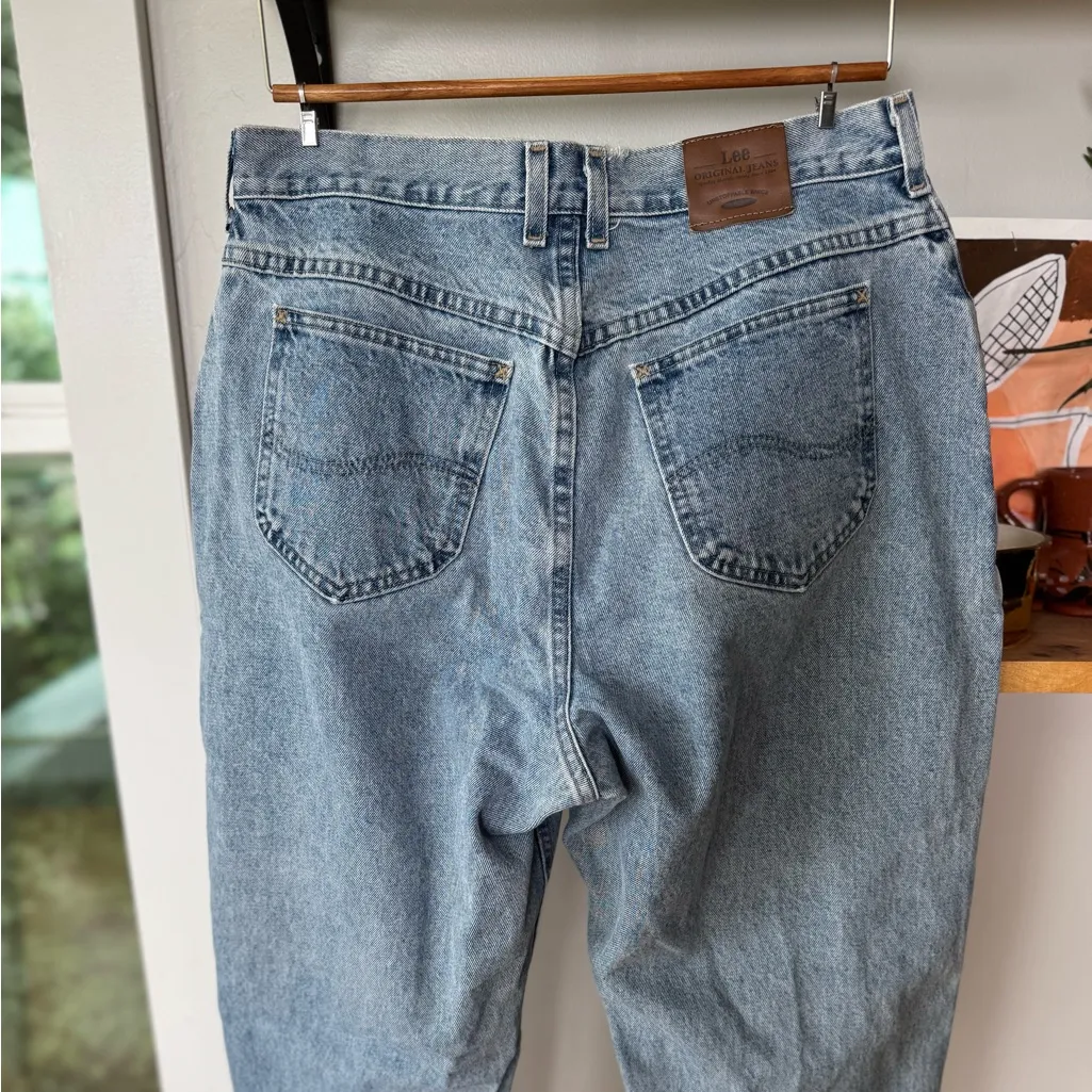 Vintage Lee Light Wash Straight Leg Mom Jeans 16” Waist Fits Size 8-10 - Image 11