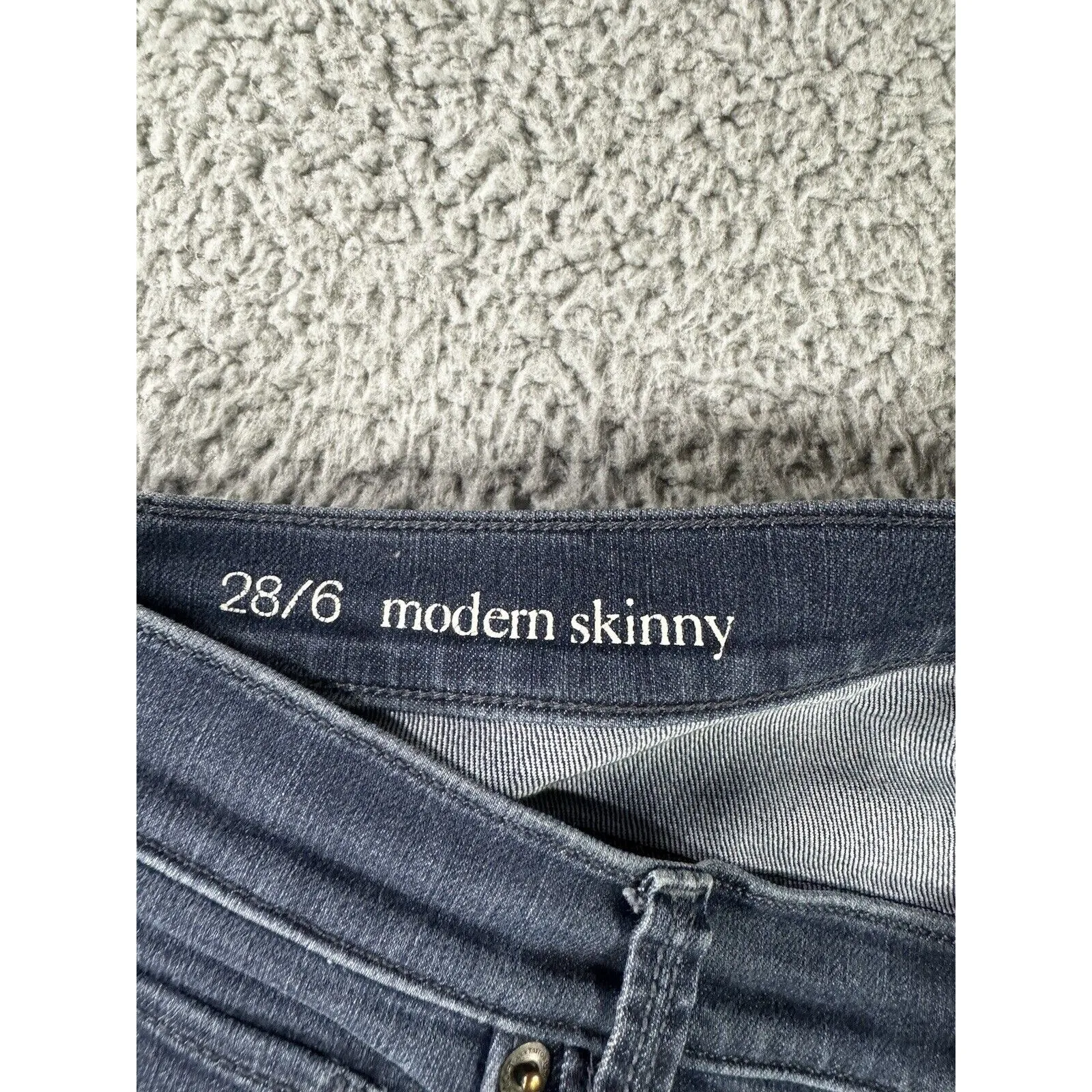 Ann Taylor Loft Jeans Women 28/6 Modern Skinny‎ Low Rise Dark Wash Blue Denim - Image 7