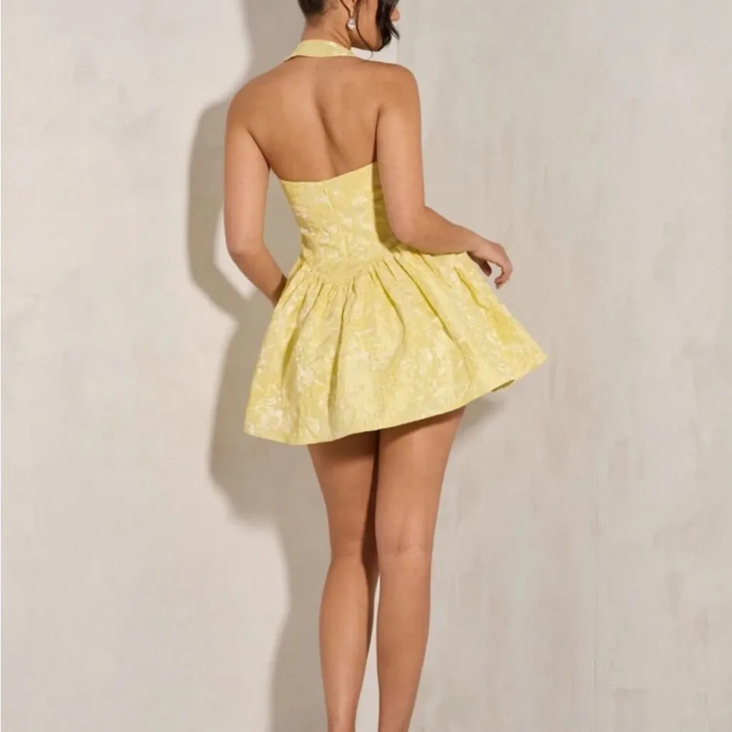 SHEIN Yellow Halter Dress - Image 2