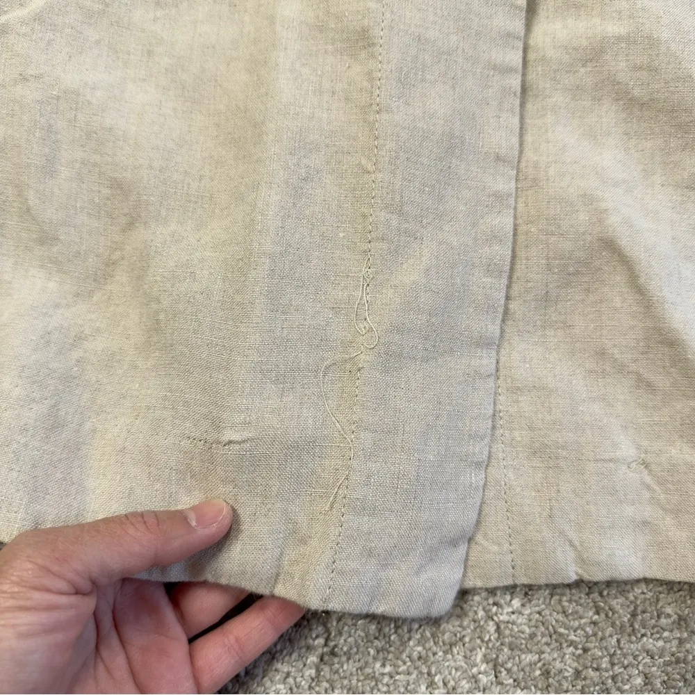 J. Jill Love 100% Linen Women’s Trench Long Coat Button Front in Beige MP Tan Size undefined - Image 17