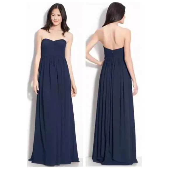 Jenny Yoo Aidan Convertible Chiffon Strapless Gown Bridesmaid Size 10 - Image 2