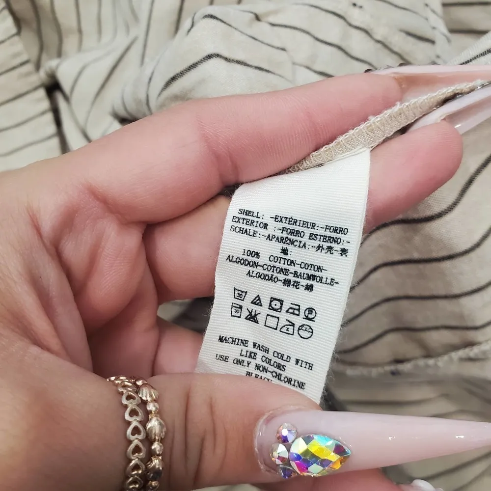 Free people Striped Button Front Strapless Dress - Image 5