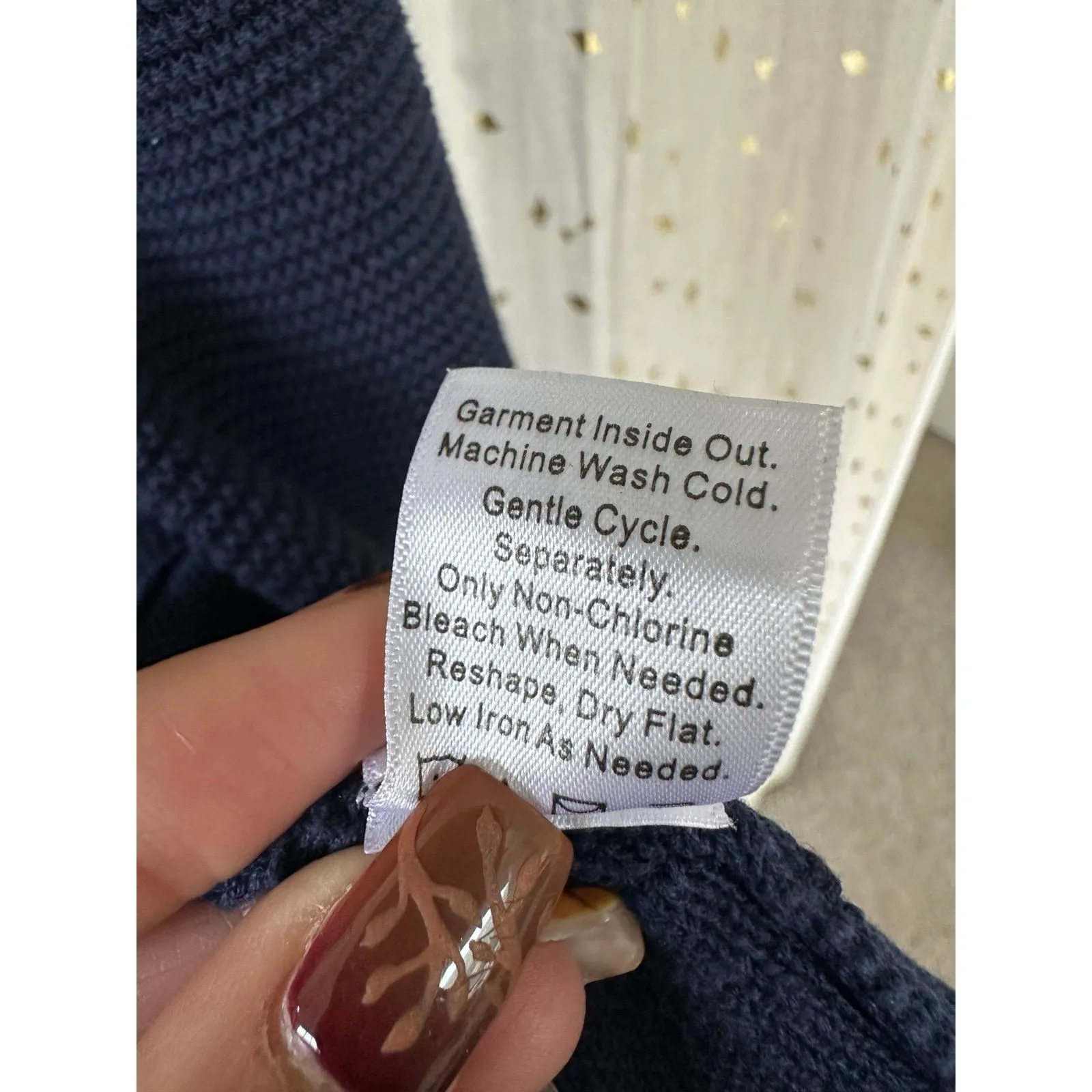 Coldwater Creek Women's Navy Mix Knit Layering Sweater Open Vest XL - Image 6