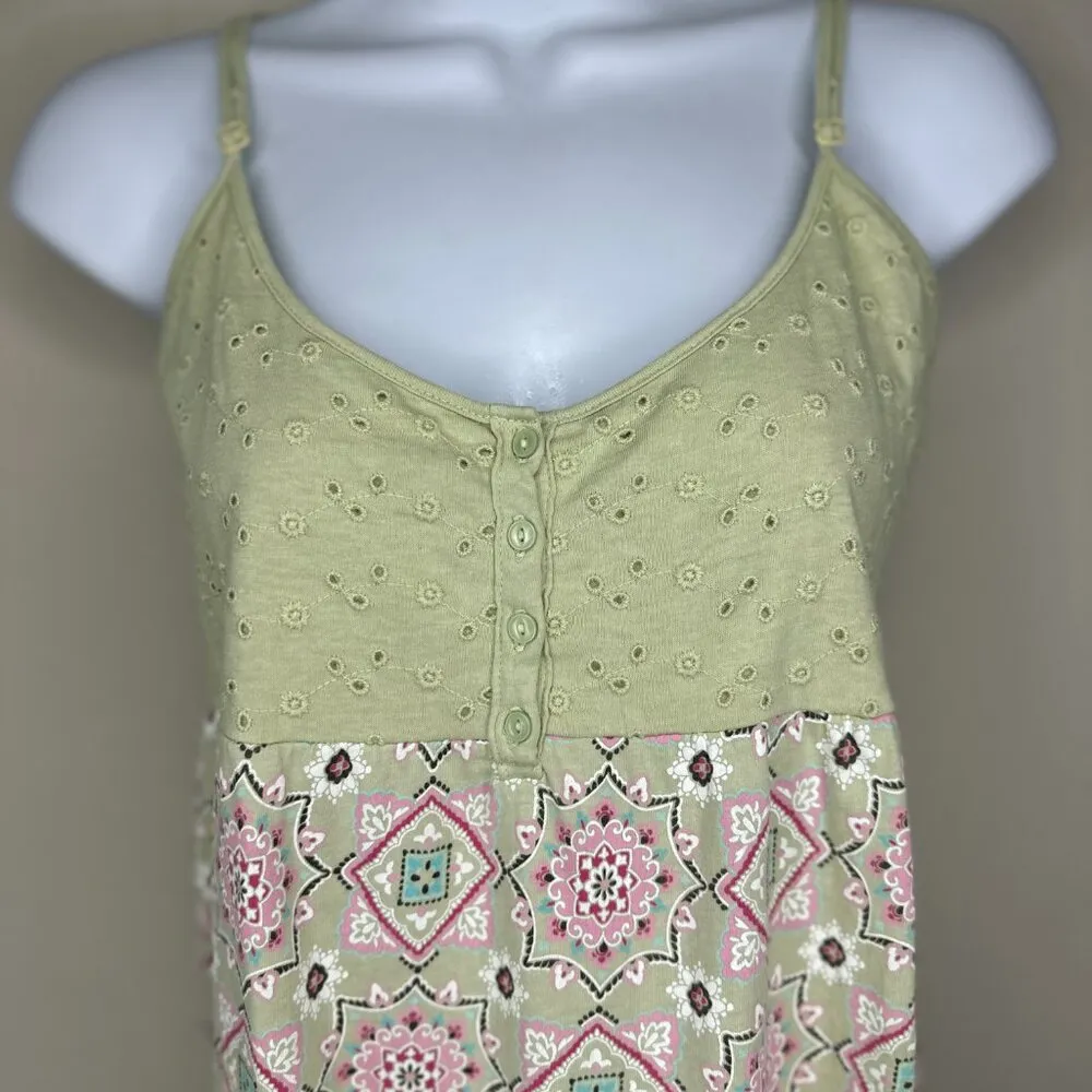 Energie Womens Floral Babydoll Camisole Top Size XL Multicolor Dainty Y2K Boho - Image 2