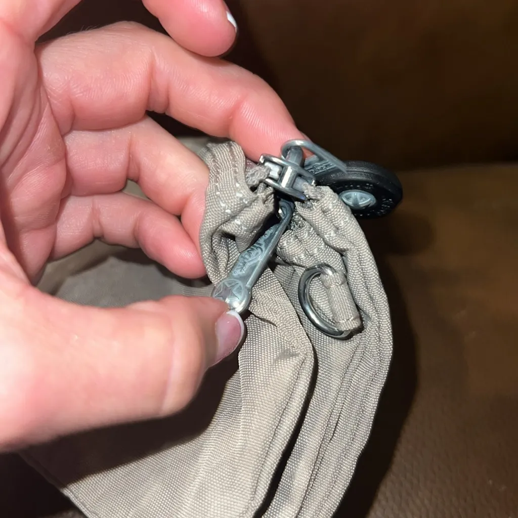 Kipling Gray Zip Wallet Clutch Pouch Accessory Large Mini Purse Logo - Image 3