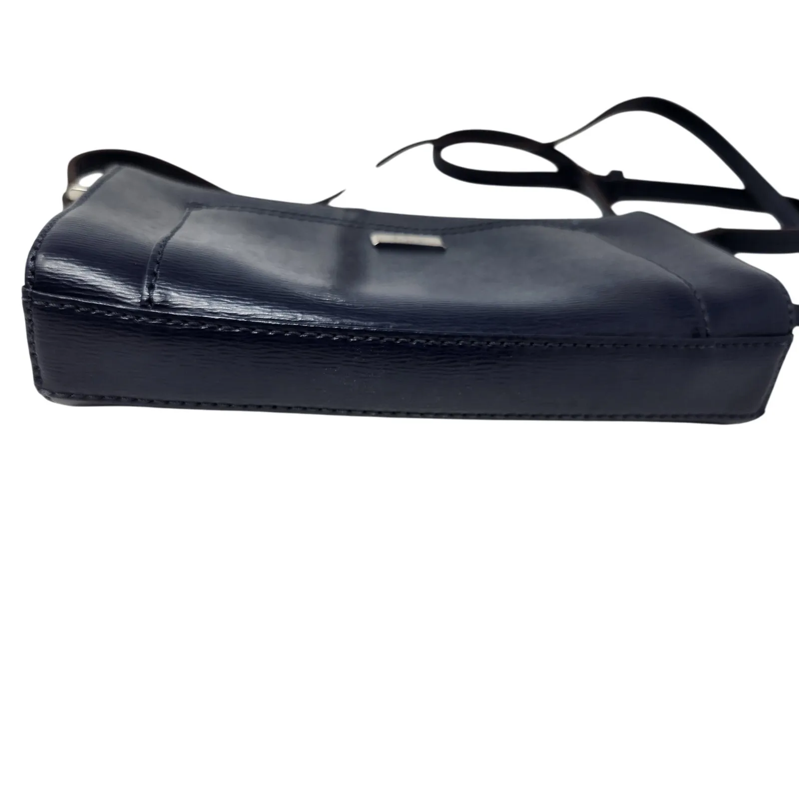 Lauren Ralph Lauren Blue Cow Leather Classic Casual Travel Crossbody Bag Small - Image 5