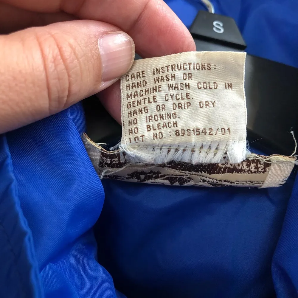 Eastern mountain sports womens vintage full zip windbreaker jacket blue large - Image 5