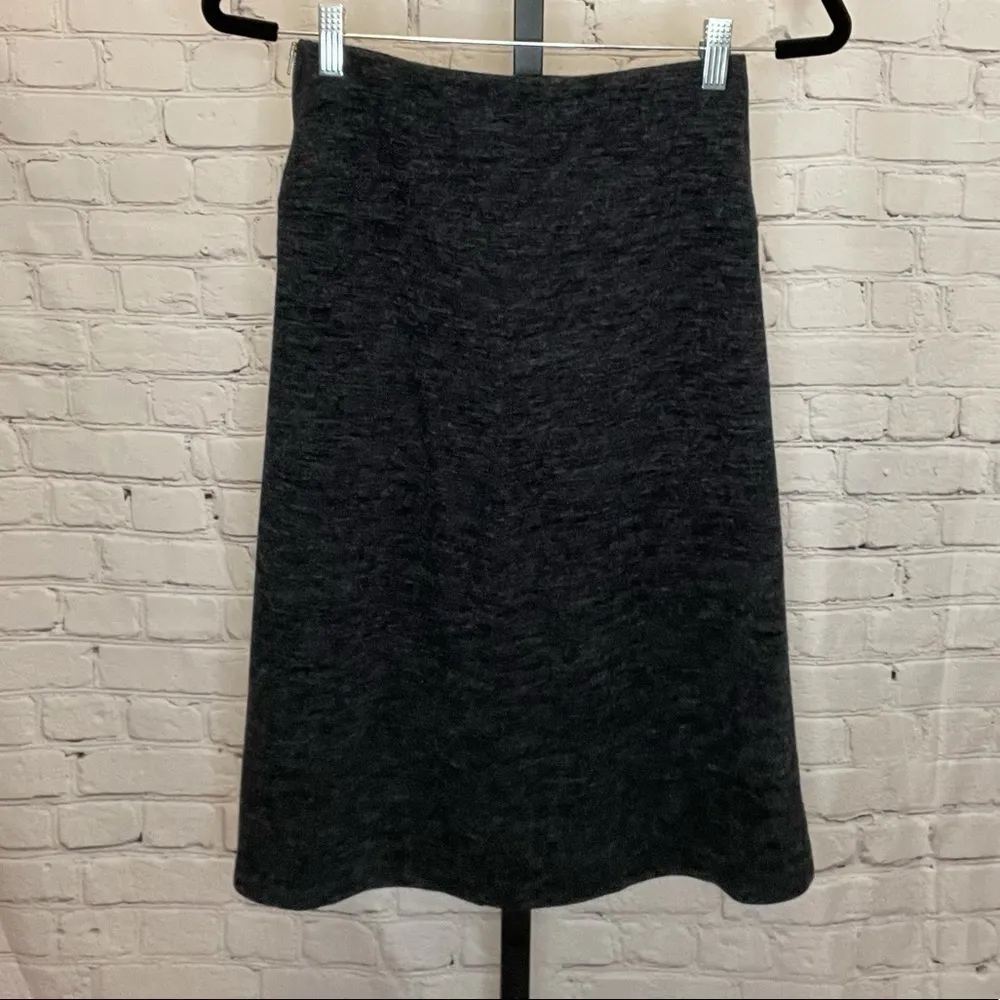Loft Dark Grey Midi Skirt - Image 2