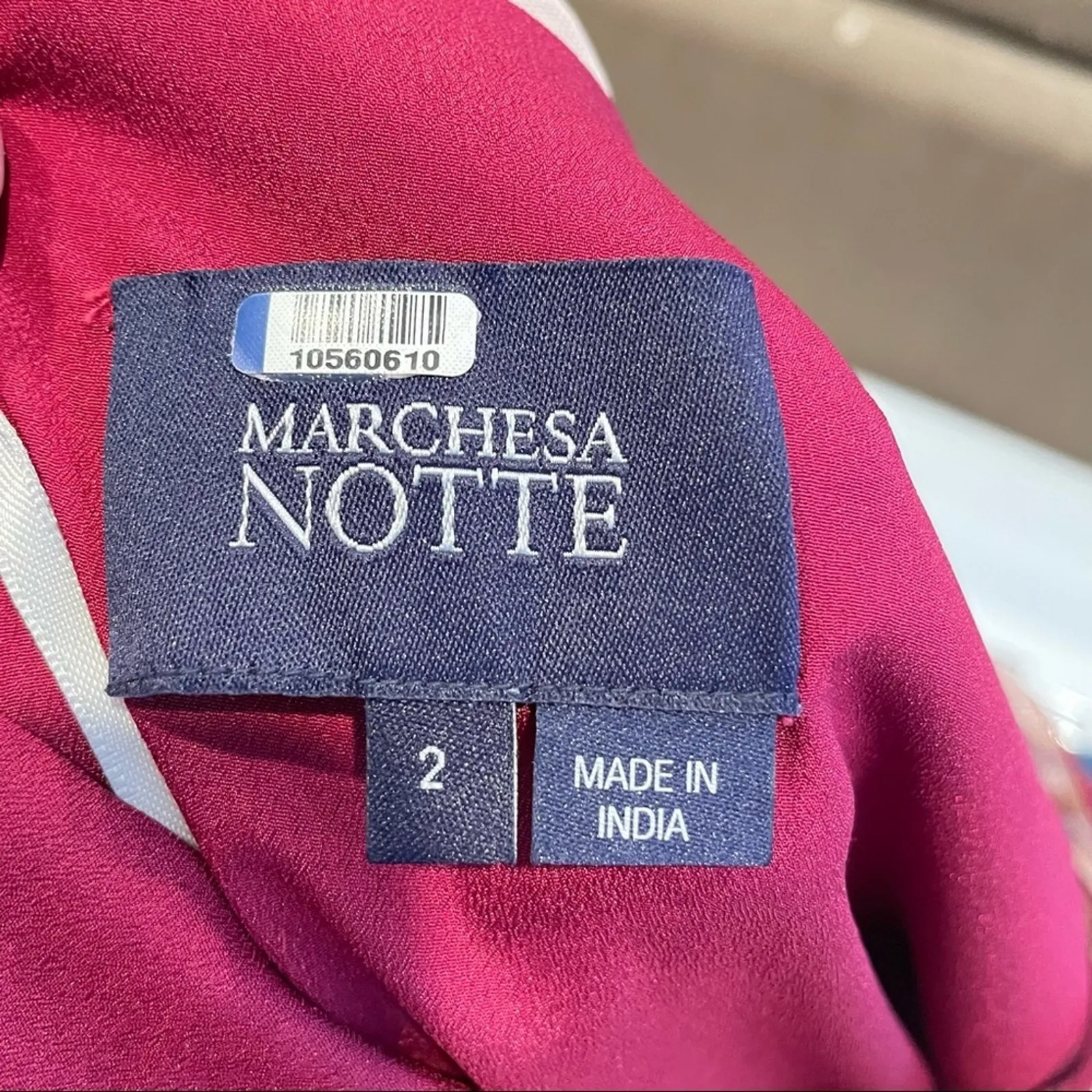 Marchesa Notte Red Floral Flowy Dress Casual Womens 2 Sleeveless Embroidered - Image 11