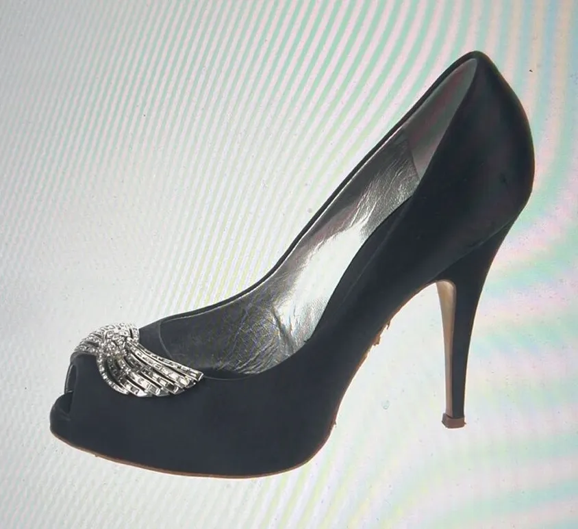 Giuseppe Zanotti black silk beautiful shoes 8.5 - Image 2