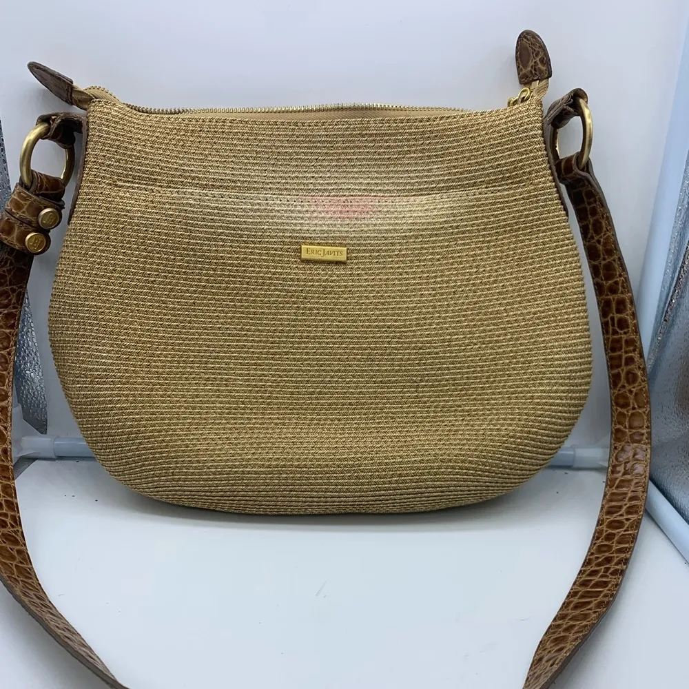 ERIC JAVITS straw tan shoulder bag - Image 14