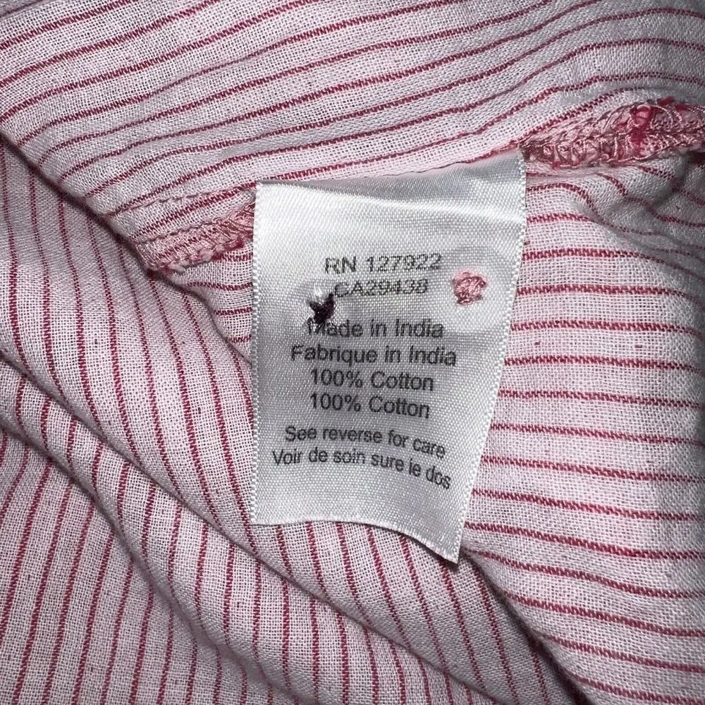 Mountain Khakis Womens Long Roll Tab Sleeve 1/4 Button Tunic Shirt Size M Red - Image 4