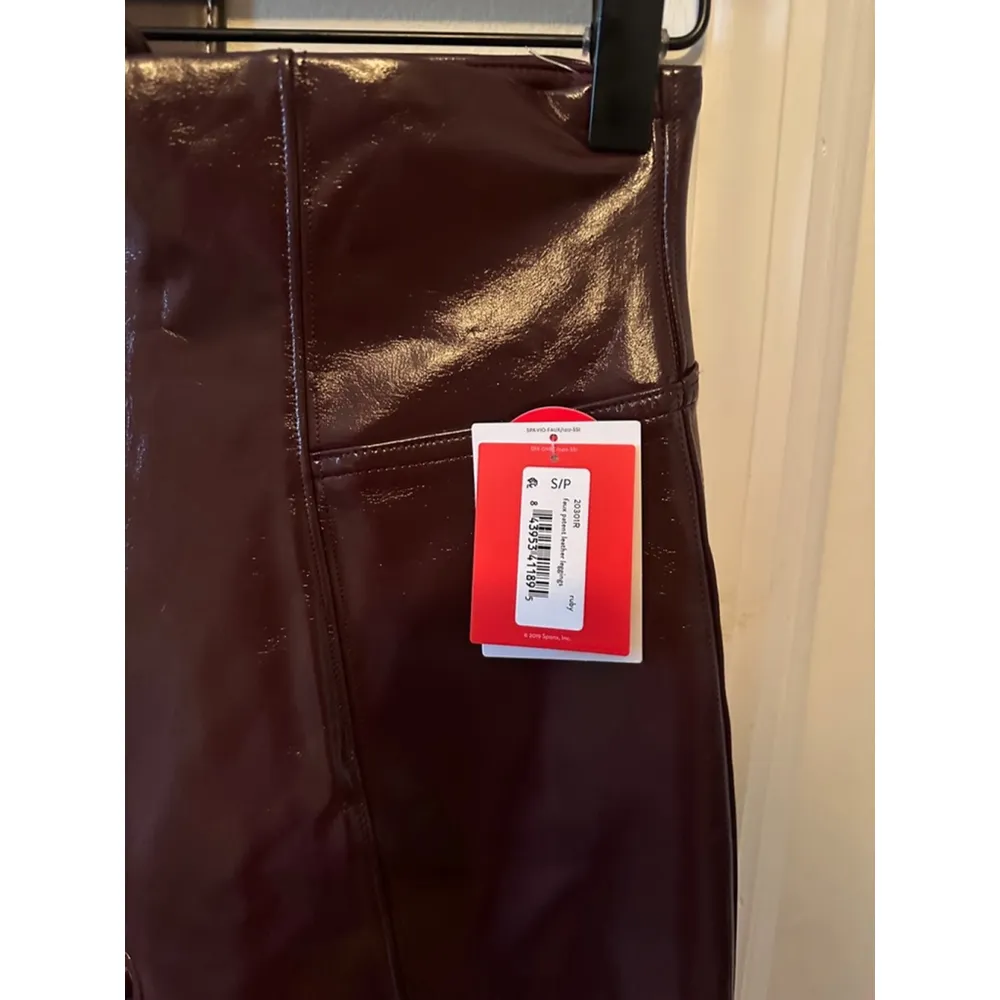 FAUX LEATHER LEGGINGS, RUBY Size Small. NWT. 128‎ retail - Image 7
