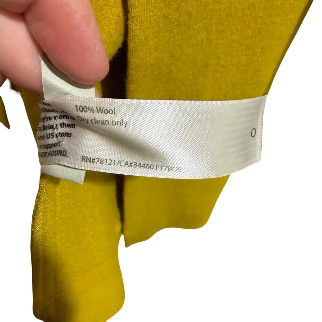 🌟 Eileen Fisher Boiled Wool Mustard Open-Front Jacket – Size M 🌟 - Image 5