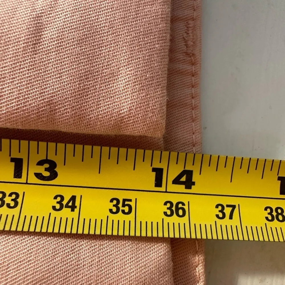 Ann Taylor Pants Womens 12 Petite Cropped Curvy Pink Belt Loops Creased Formal - Image 7