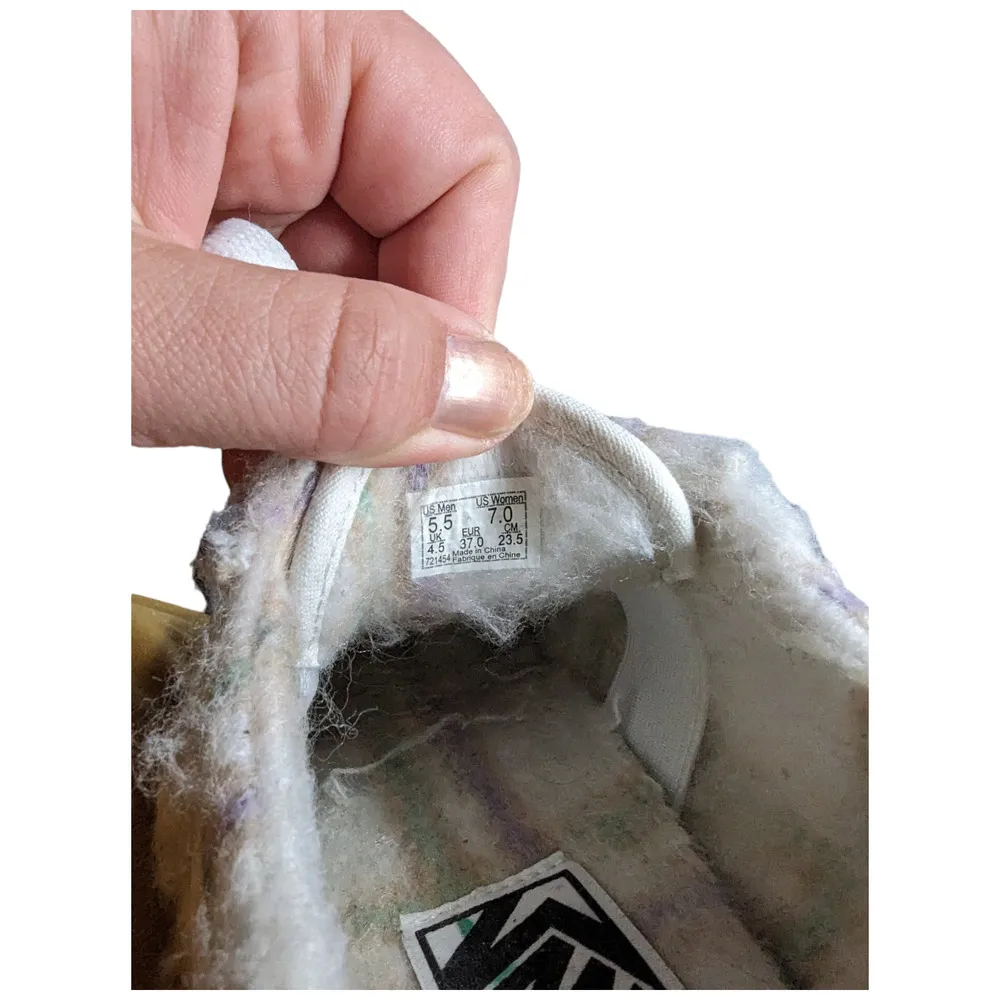 Vans Old Skool Mule Soft Fuzzy Ivory Plaid Slip-On Open Back Skate Sneakers 7 - Image 4