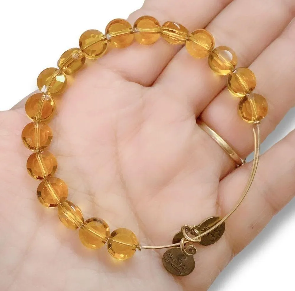 Alex & Ani Positive Energy Bangle Bracelet Amber - Image 4