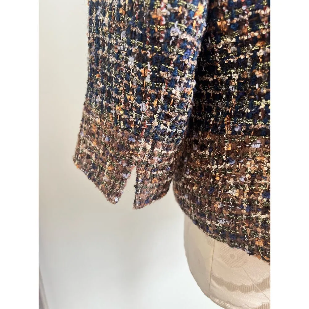 Coldwater Creek Multicolor Tweed Jacket Size 14 - Image 5