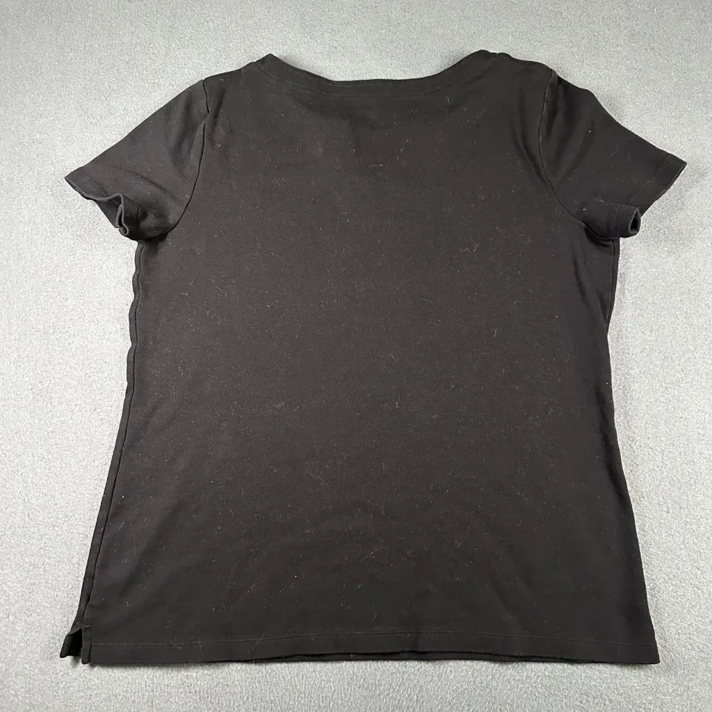 Kim Rogers Shirt Womens‎ Small Black Perfectly Soft Tee Casual Short Sleeve Top - Image 8