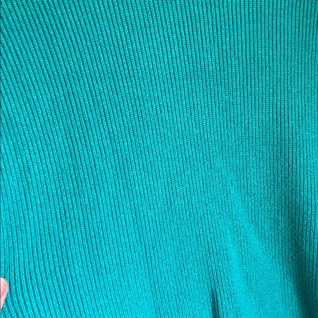 Free People Softly Structured Sweater Teal XS - Image 3