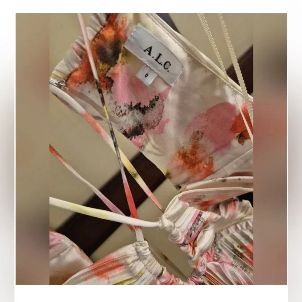 A.L.C Floral Strapless Maxi Dress 6 - Image 8