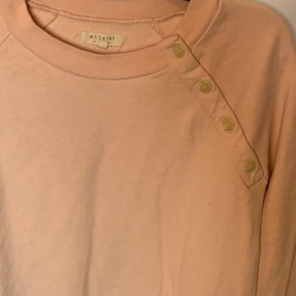 Mile(s) by Madewell Peach Crop Sweatshirt - Image 2