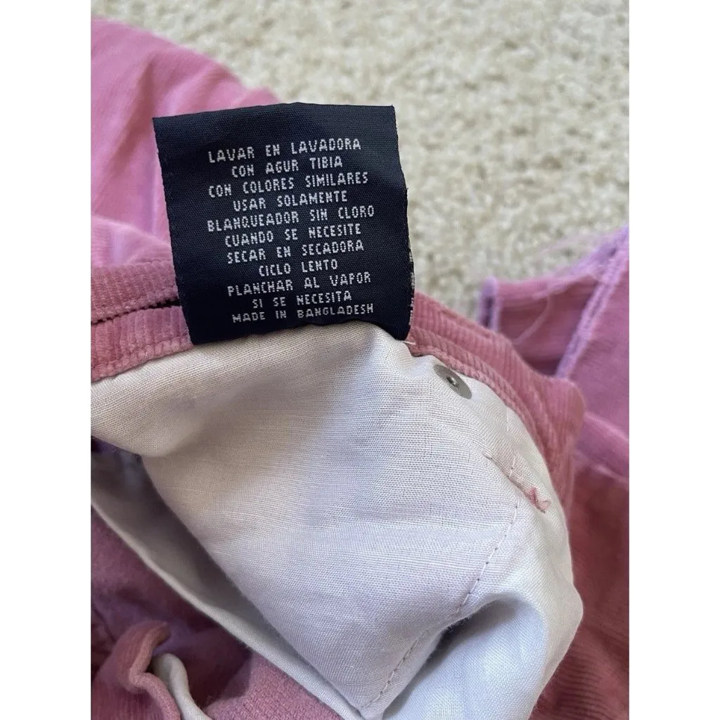 Vintage Solid Jeans Angel Bootcut Stretch Corduroy Pants Pink Cigarette Sz 5 - Image 13