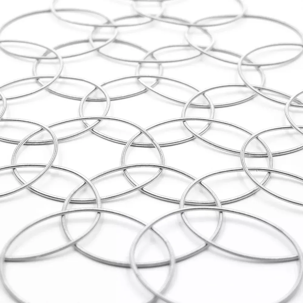 NEW 2 mm Platinum Plated Stainless Steel‎ 316L Stackable Guitar String Bracelets - Image 11