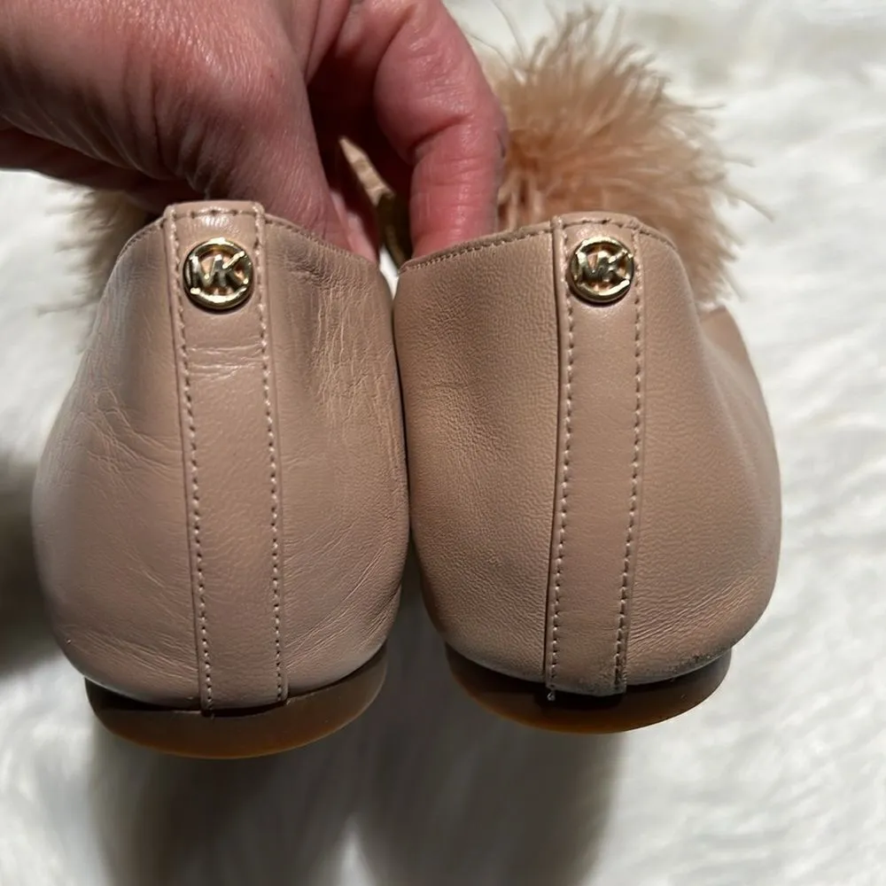 Michael Kors FARA LEATHER LOAFERS. Size 8.5. B74 Pink - Image 8