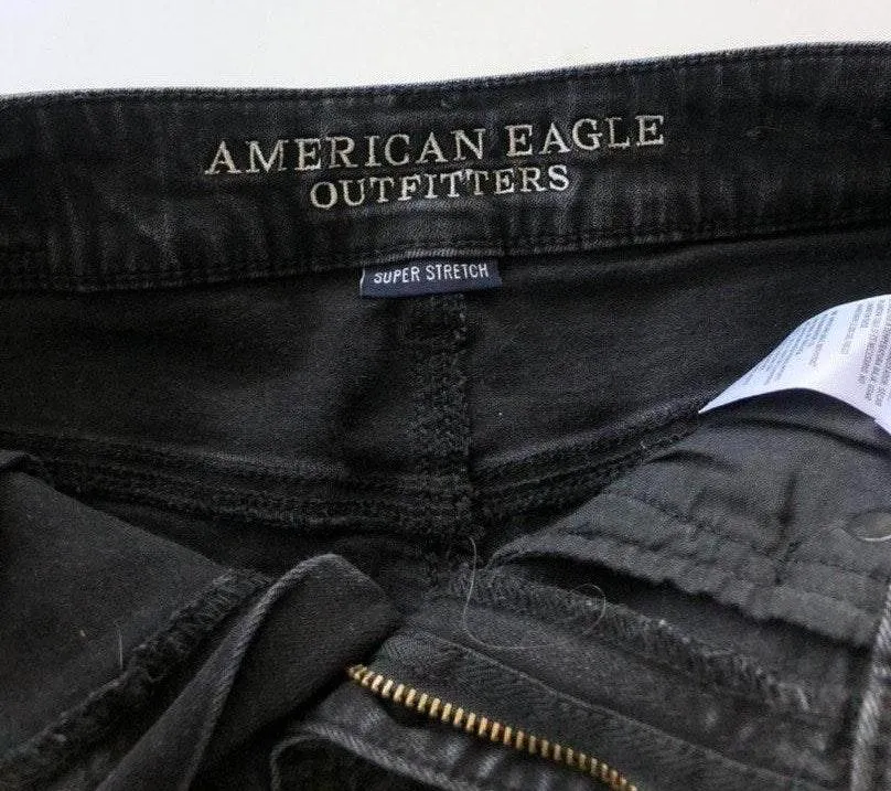 Black Denim Shorts Size 0 - Image 4