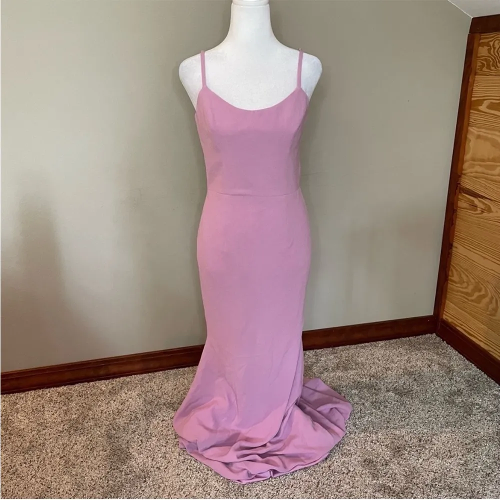 Dress The Population Jodi Spaghetti Strap Evening Dress Gown in Lavender NWOT - Image 3