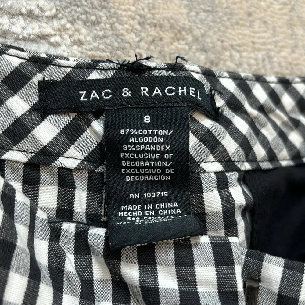 Zac & Rachel Checkered Black And White Shorts - Image 7