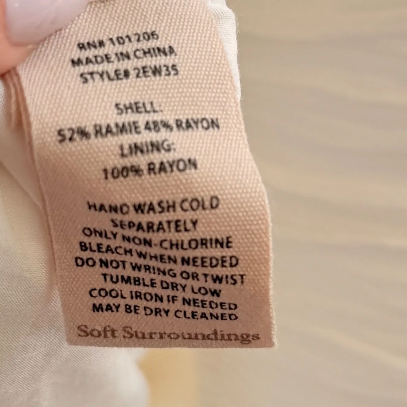 Soft Surroundings XS White Textured Wide Leg Pants Button DetaiL beach Lounge - Image 6