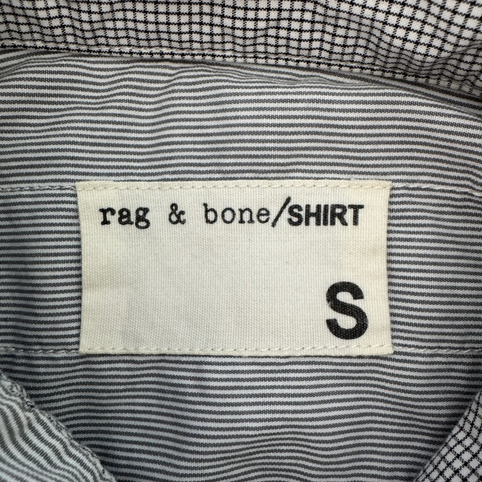 Rag & Bone Utility Shirt Dress Size Small Blue White Micro Stripe Button Front - Image 7