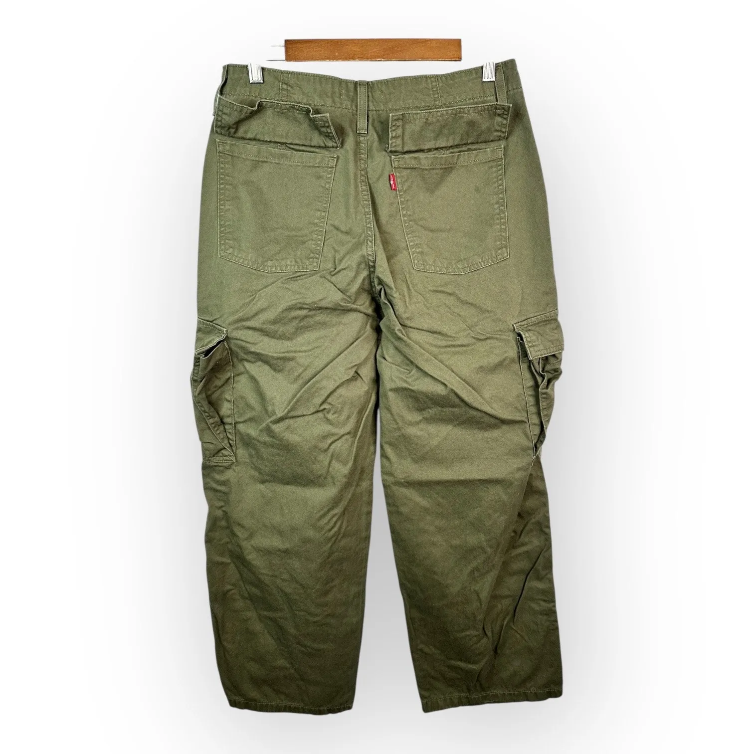 Levis Womens size 29 94 Baggy Pants Cargo Grunge Y2K Streetwear Green - Image 3