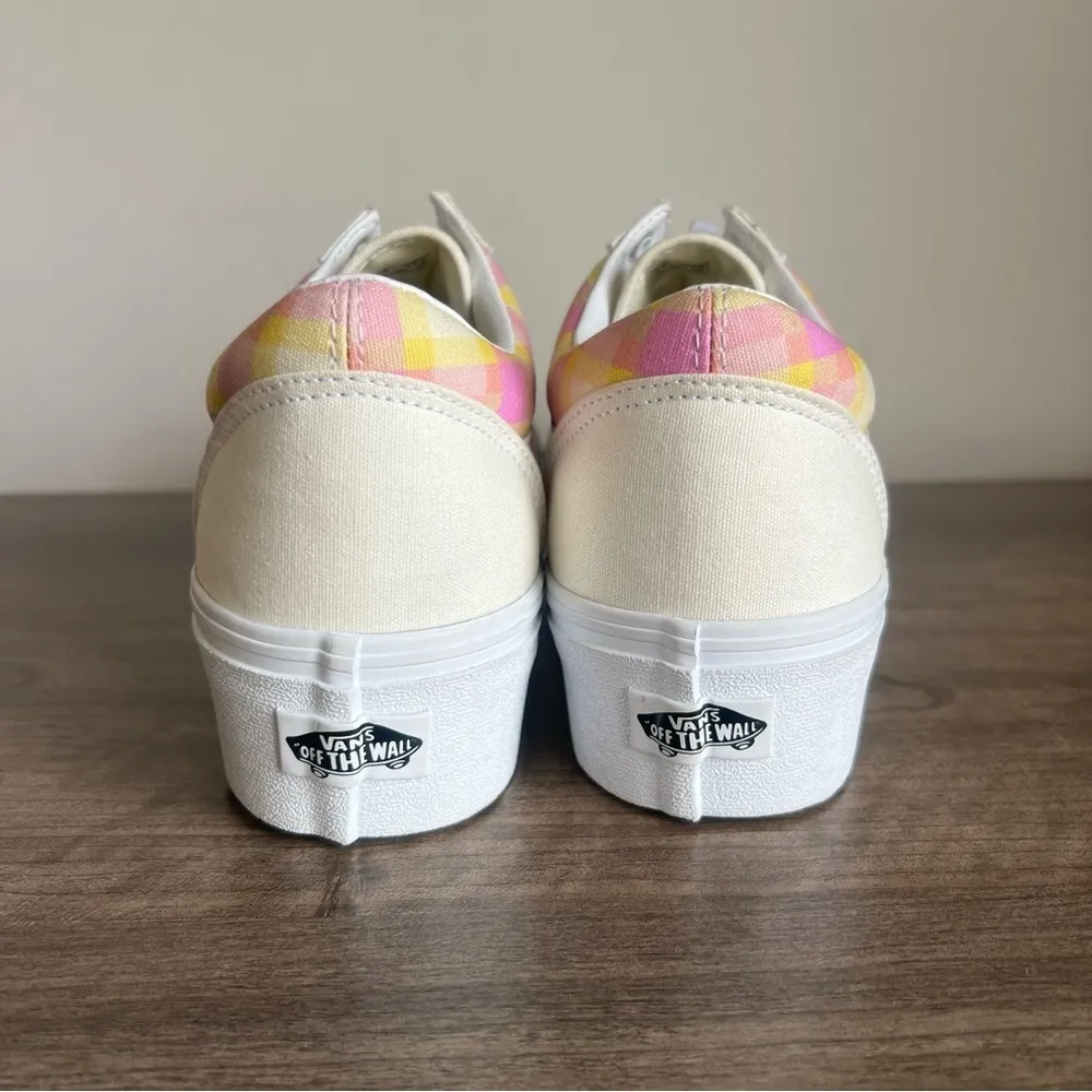 Vans Off the Wall Platform Pastel Plaid Print Unisex Shoe Size 9.5 or 11 #782 - Image 5