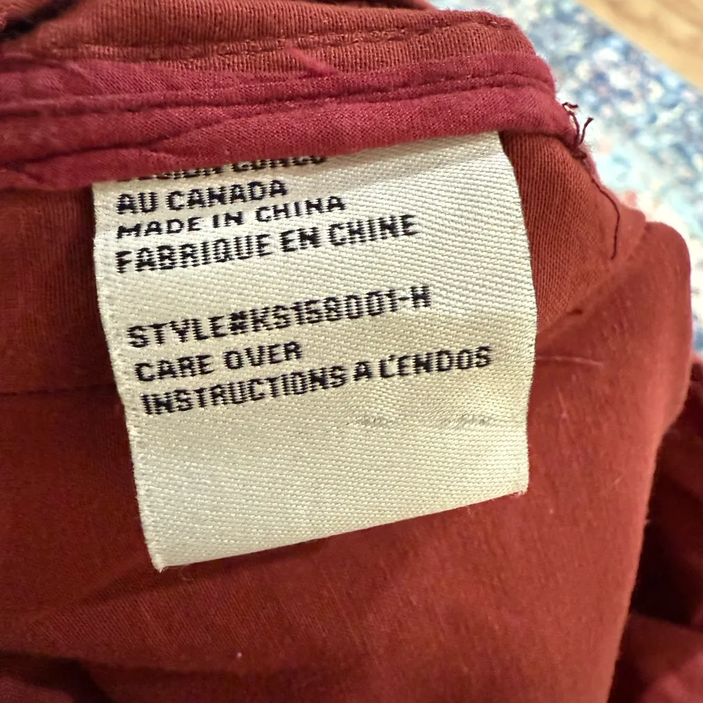 74 Kersh Red Orange Utility Jacket Size xs - Image 5