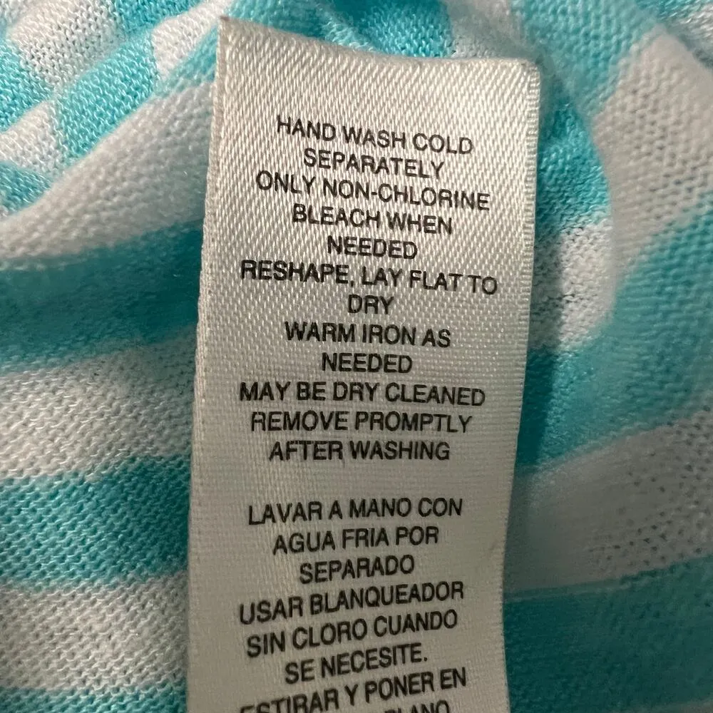 Chico's Linen Blend Top Womens 0/XS Beachy Coastal Nautical Minimalist Stretch - Image 6