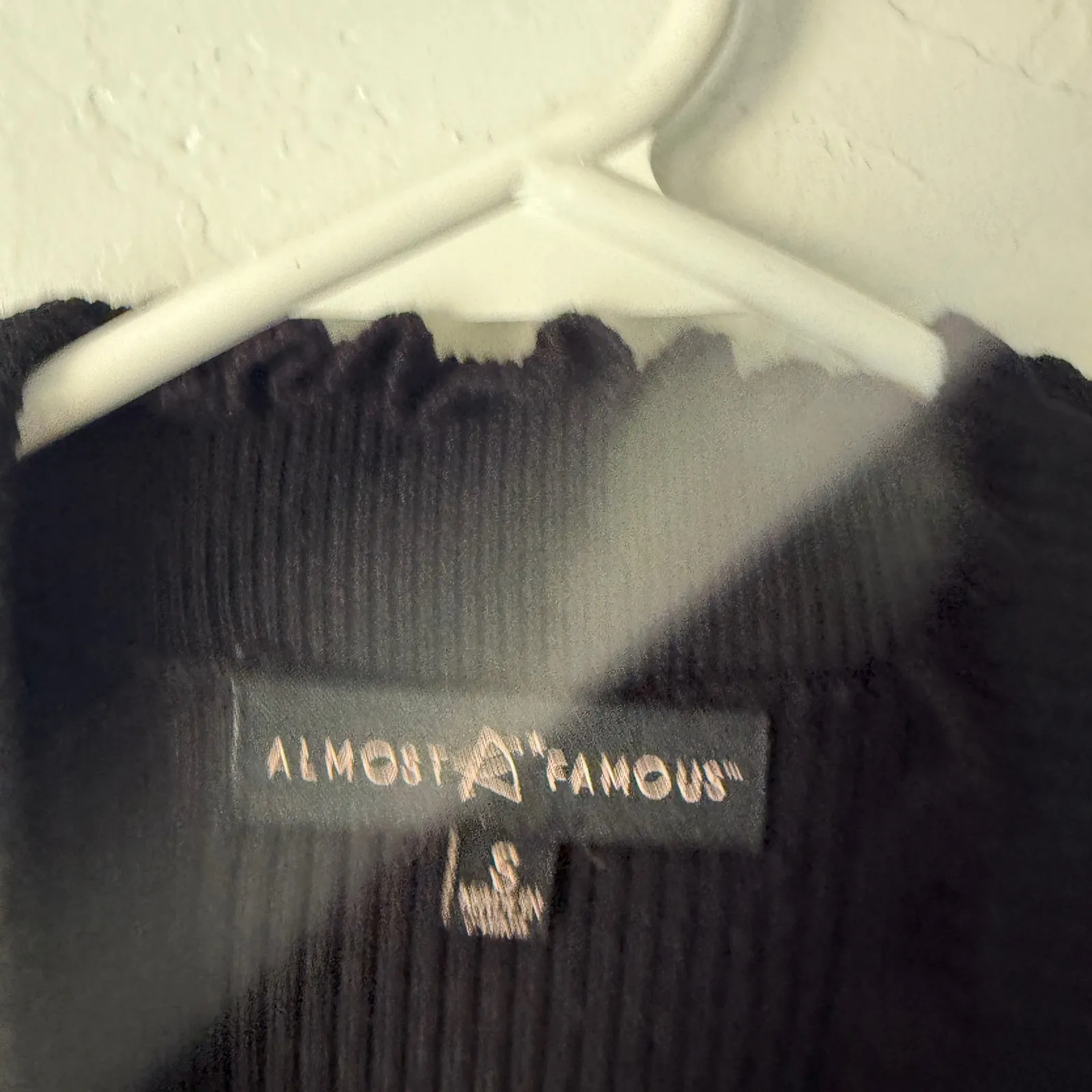 Almost Famous Black Ribbed Bodycon Dress Sheer Floral Mesh Balloon‎ Sleeve Party - Image 5