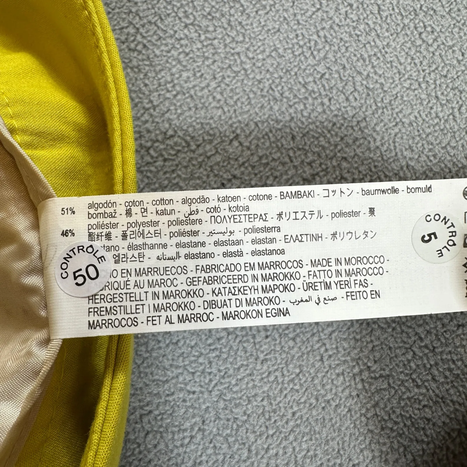 ZARA Woman Pants 6 Bright Yellow Straight Leg Ankle Crop Side Slits Trousers - Image 6