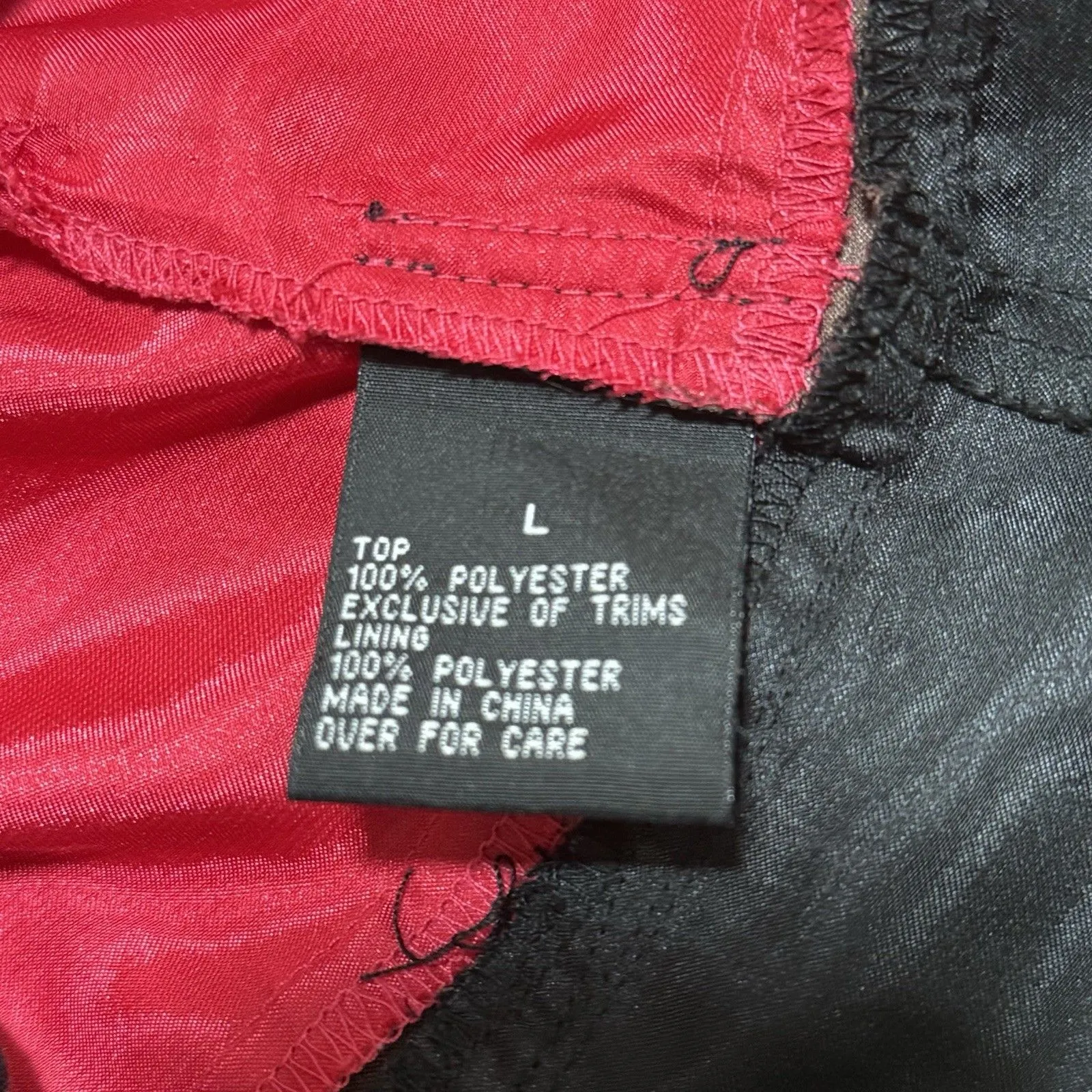 A. Byer Womens Vintage Y2K Pink Black Satin Tie Back Vneck Cami Blouse Large - Image 10