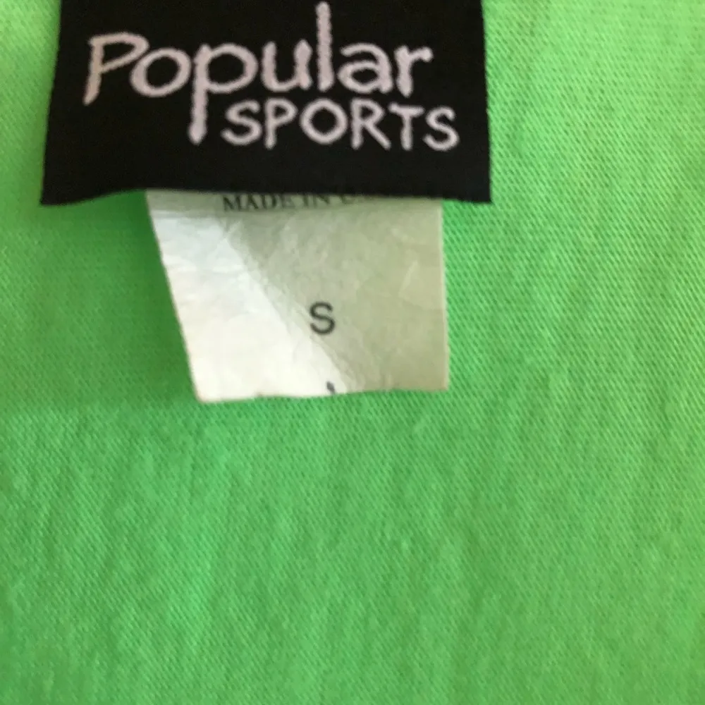 POPULAR SPORTS Womens Tank Top LOVE KEY WEST Green Size Small Fringed Crop Top - Image 3