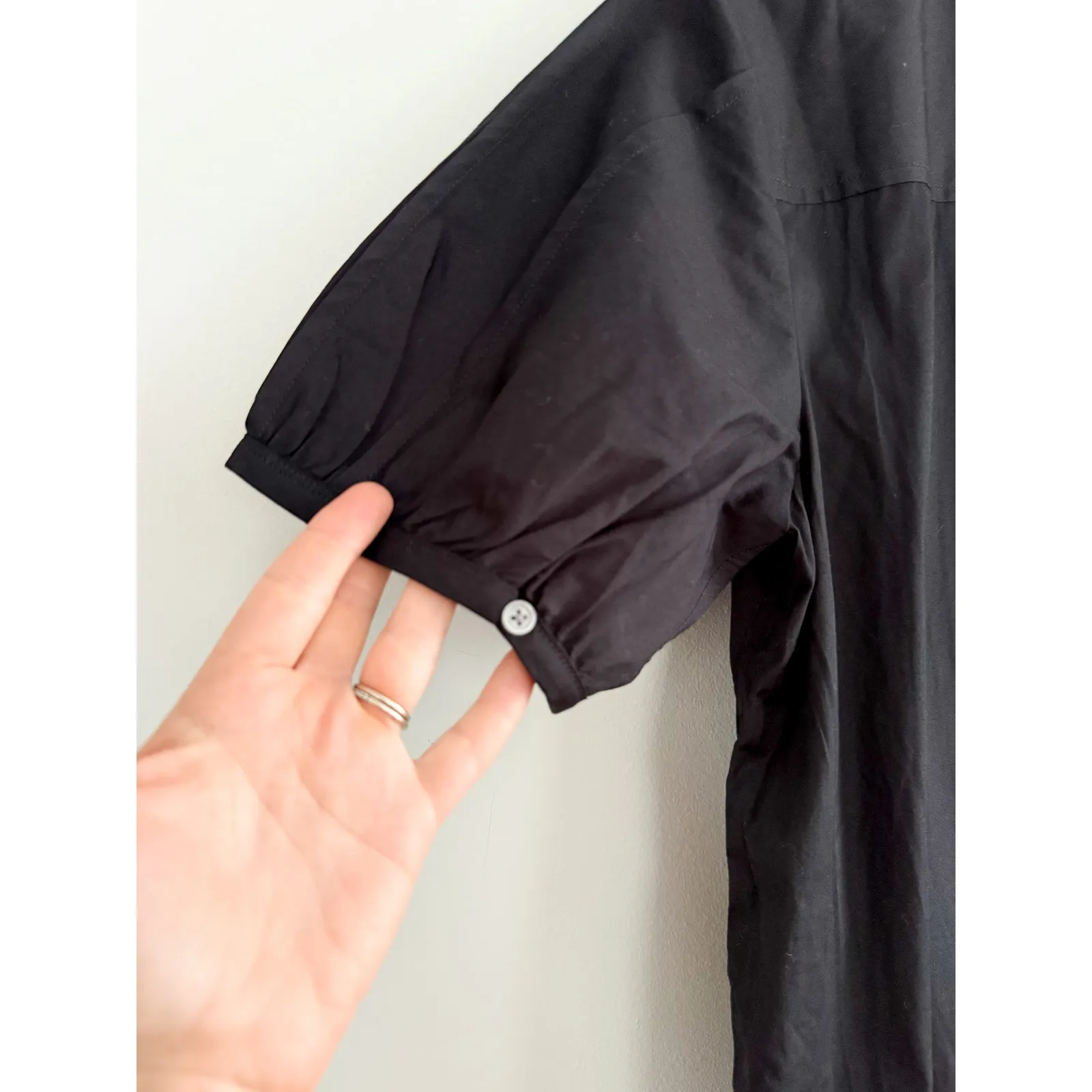 J.Crew | NWT Delilah dress in cotton poplin in Black | Sz PS - Image 9