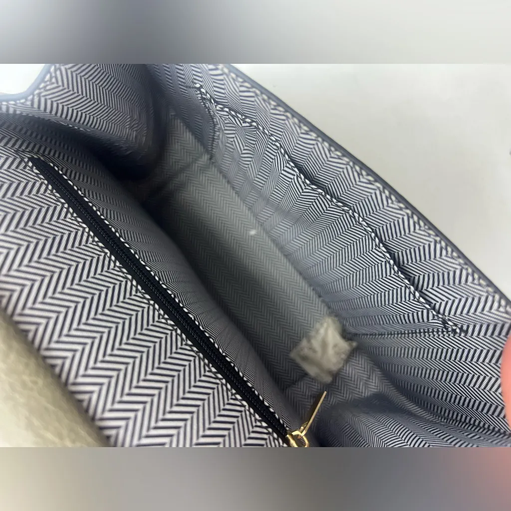 NEW Gray PETA Approved Vegan Pu Half Moon Xbody Bag Geometric Adjustable Strap - Image 9